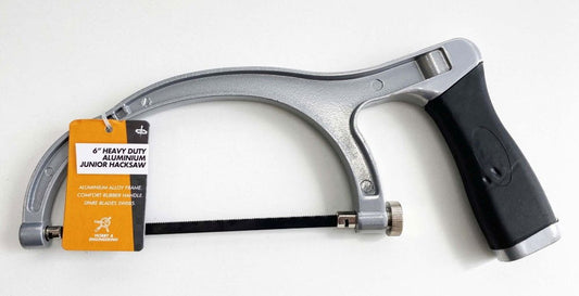 JUNIOR HACKSAW 6" HEAVY DUTY ALUMINIUM FRAME RUBBER HANDLE - TOOLZONE KDPSW079