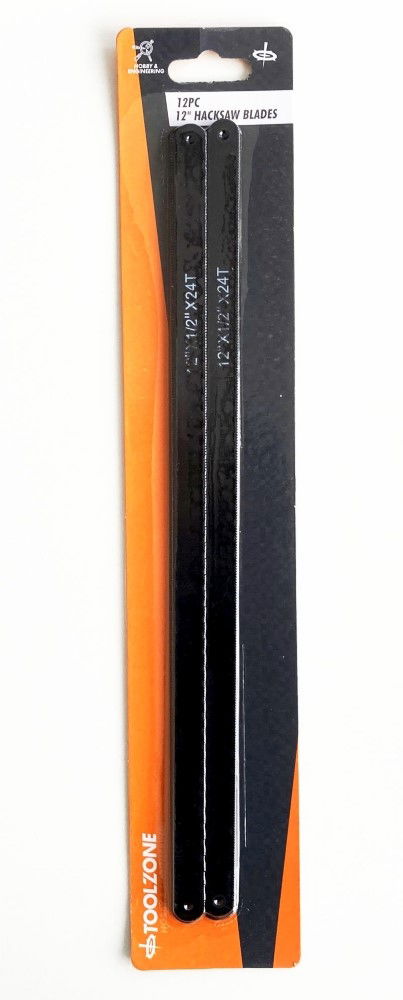 HACKSAW BLADES 12" 24 TPI CARBON STEEL 12 PIECES - TOOLZONE KDPSW101