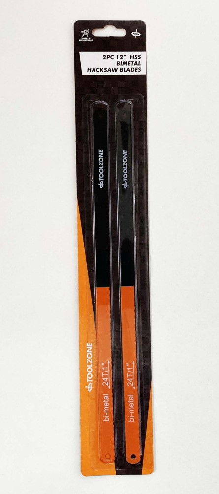 HACKSAW BLADES 12" 24 TPI HSS BIMETAL 2 PIECES - TOOLZONE KDPSW115