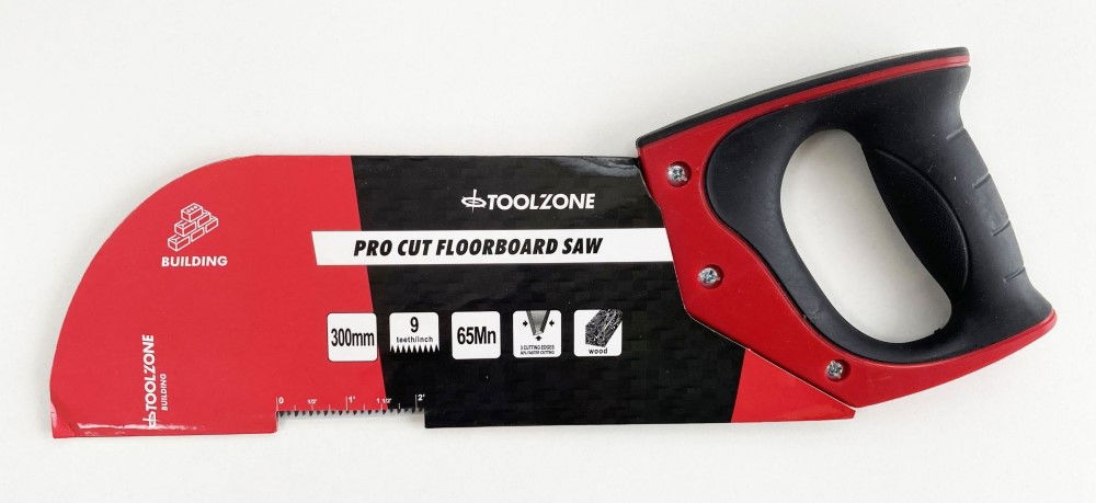 FLOORBOARD SAW 12" 9 TPI 65Mn SOFT GRIP HANDLE - TOOLZONE KDPSW146