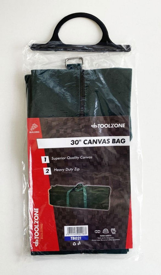 TOOLBAG 30" CANVAS ZIP CLOSURE WATER RESISTANT - TOOLZONE KDPTB021