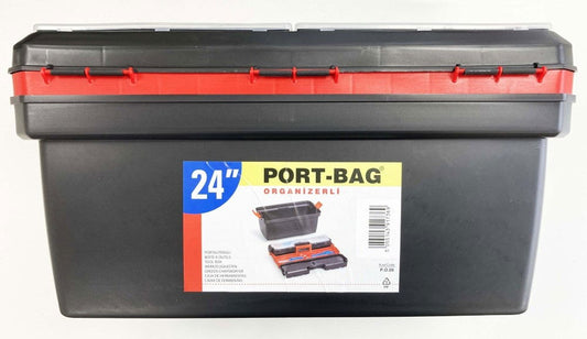 TOOLBOX MAESTRO 24" WITH ORGANISER LIDS AND CARRY TRAY - TOOLZONE KDPTB097