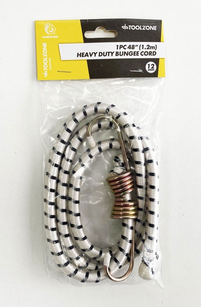 BUNGEE 1PC 48" 12mm WITH HOOKS - TOOLZONE KDPTD003