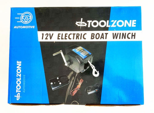 ELECTRIC BOAT WINCH 12v 6000lb ROLLING 2000lb STRAIGHT PULL - TOOLZONE KDPTD024