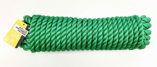 POLY ROPE HI VIS 50ft x 3/4" 500kg WORKING 3000kg BREAKING - TOOLZONE KDPTD059