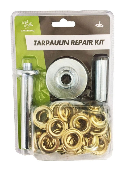 TARPAULIN REPAIR KIT WITH 13.5mm PUNCH AND GROMMETS - TOOLZONE KDPTL022