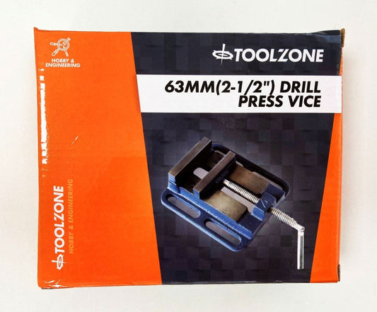 DRILL PRESS VICE 2 1/2" 55mm JAW OPENING 63mm JAW WIDTH - TOOLZONE KDPVC018