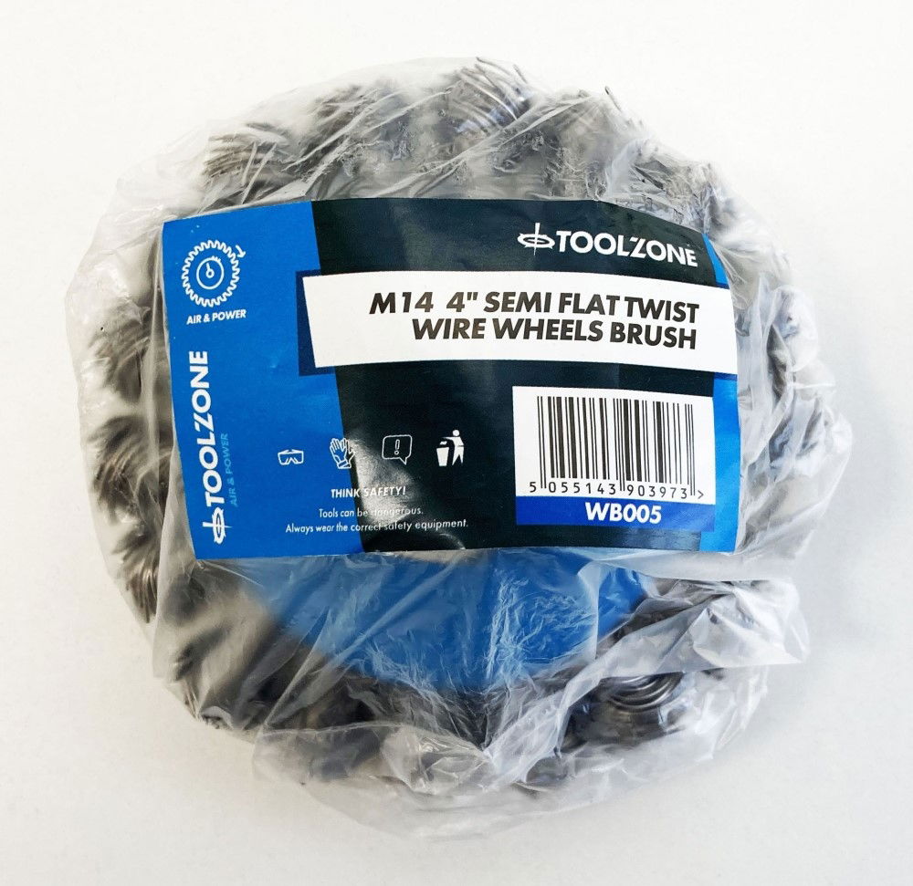 SEMI FLAT KNOT WIRE WHEEL 4" M14 - TOOLZONE KDPWB005