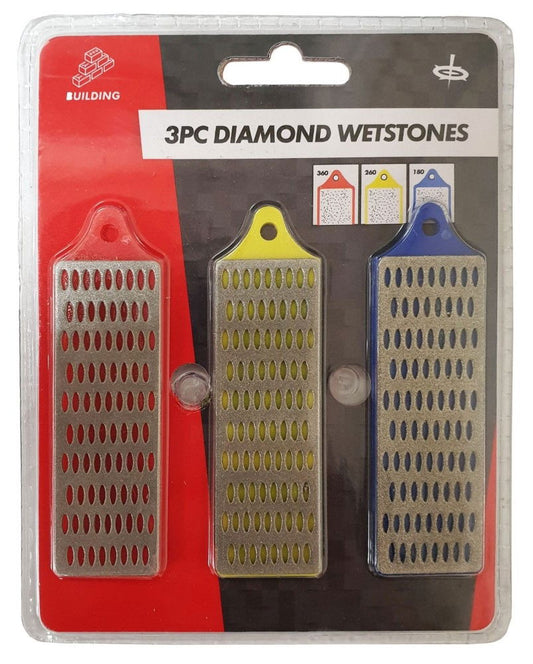WHETSTONE DIAMOND 3PC 1" x 3" 180 280 360 GRIT - TOOLZONE KDPWW071