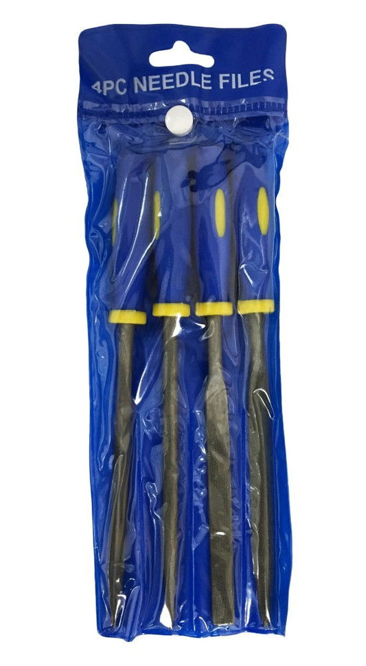 WARDING FILE SET 4PC 6" HIGH CARBON STEEL VARIOUS SHAPES WITH POUCH - TOOLZONE KDPWW086