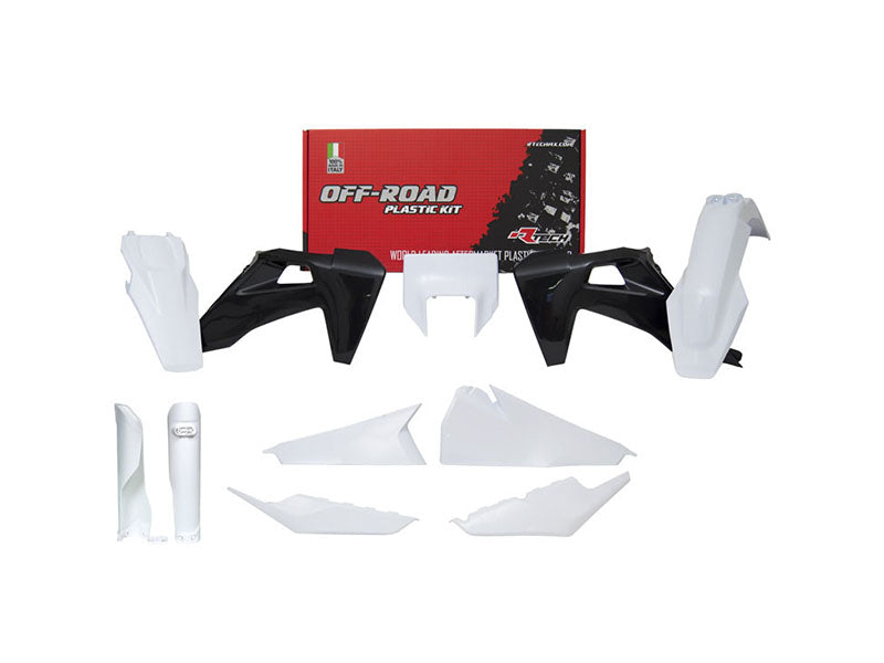 PLASTIC KIT/7 2020-23 TE/FE OEM WHITE/BLACK, RTECH R-KITHSQ-OEM-623