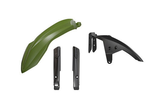 FRONT FENDER & FORK GUARD KIT 3PCS YAMAHA T7 700 R-TECH NAVY GREEN & BLACK R-KITT7F-VN0-024