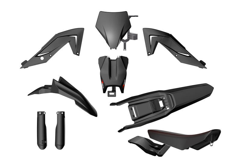 PLASTIC KIT 6PC TALARIA STING 4000 2023-2024 R-TECH BLACK R-KITTAL-NR0-624