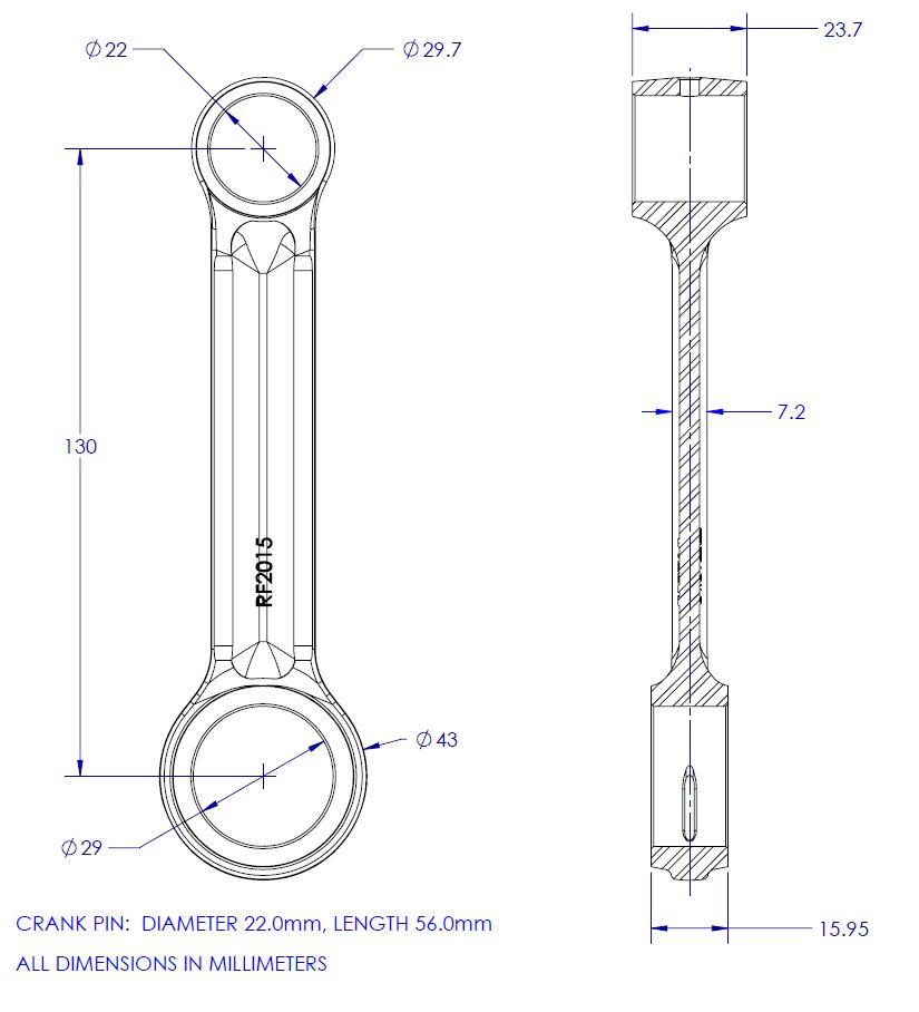 Vintco Connecting Rod Kit for (1971-1981) CZ 380cc
