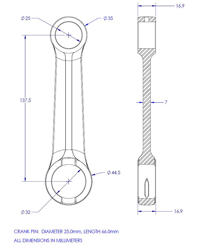 Vintco Connecting Rod Kit for (1980-1981) KTM 420