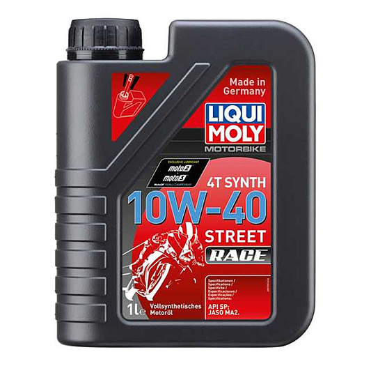 ENGINE OIL 4T SYNTHETIC 10W-40 STREET RACE 4L LIQUI MOLY - 20754