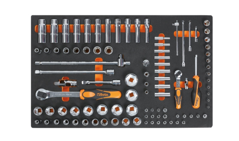 Soft Thermoformed Tray with Tool Assortment, Drawer Size 98 - Beta Tools M100