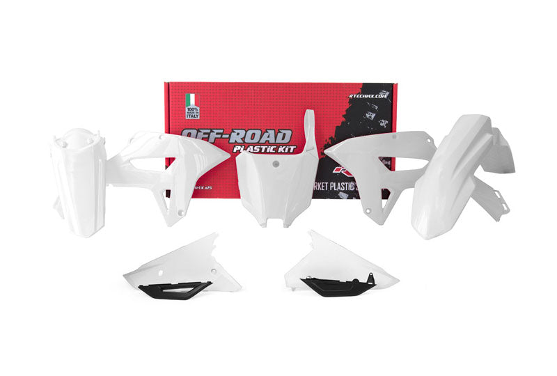 PLASTIC KIT/6 CRF450RX 2021-23, RTECH R-KITCRF-BN0-591 WHITE