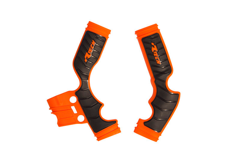 GRIPPY FRAME GUARD KTM SX 65 2016-24, HUSKY TC65 2017-24, GASGAS MC 65 2021-24, ORANGE/BLACK, R-TECH R-PRTKTMARNR4