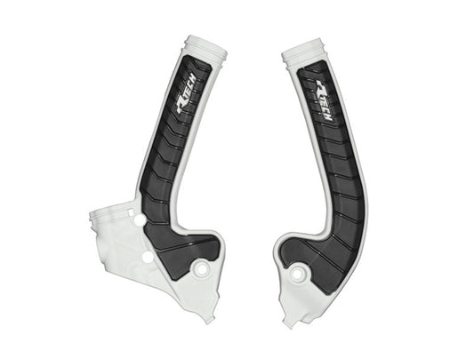 GRIPPY FRAME GUARD KTM SX 85 2018-24, HUSKY TC 85 2018-24, GASGAS MC 85 2021-24, WHITE/BLACK, R-TECH R-PRTKTMBNNR5