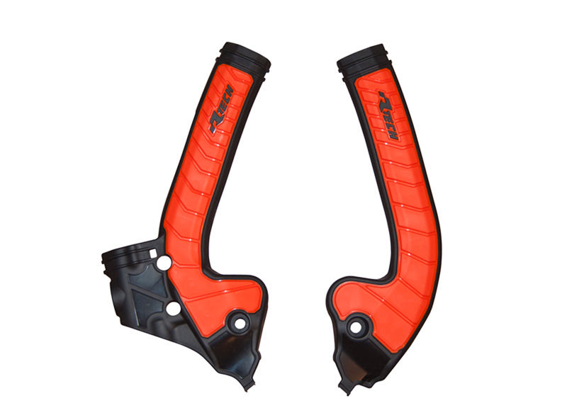 GRIPPY FRAME GUARD KTM SX 85 2018-24, HUSKY TC 85 2018-24, GASGAS MC 85 2021-24, BLACK/ORANGE, R-TECH R-PRTKTMNRAR5