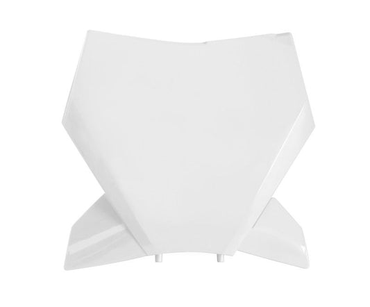 FRONT NUMBER PLATE 2023 SX/SX-F KTM WHITE, RTECH R-TBKTMBN0023