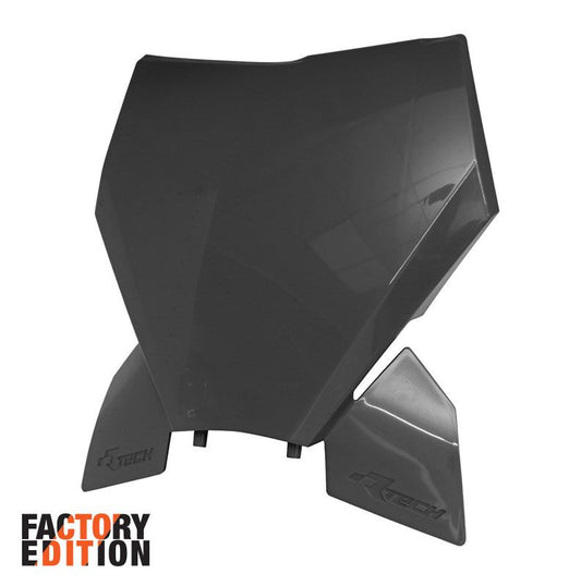 FACTORY FRONT NUMBER PLATE 2023 SX/SX-F KTM BLACK, RTECH R-TBKTMNR0093