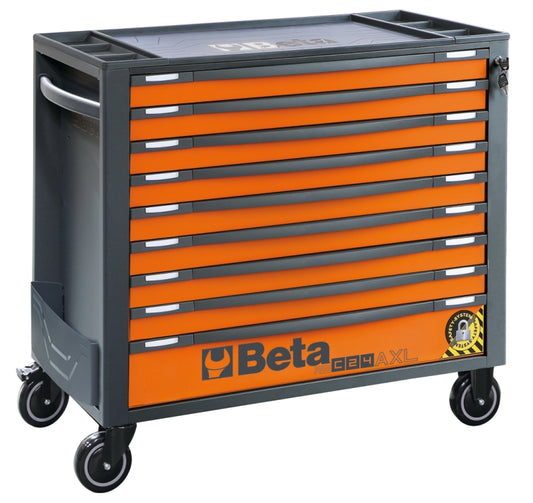Mobile Roller Cab 9 Drawers Anti-Tilt System Long Model 1000kg Capacity - Beta Tools RSC24AXL/9-A
