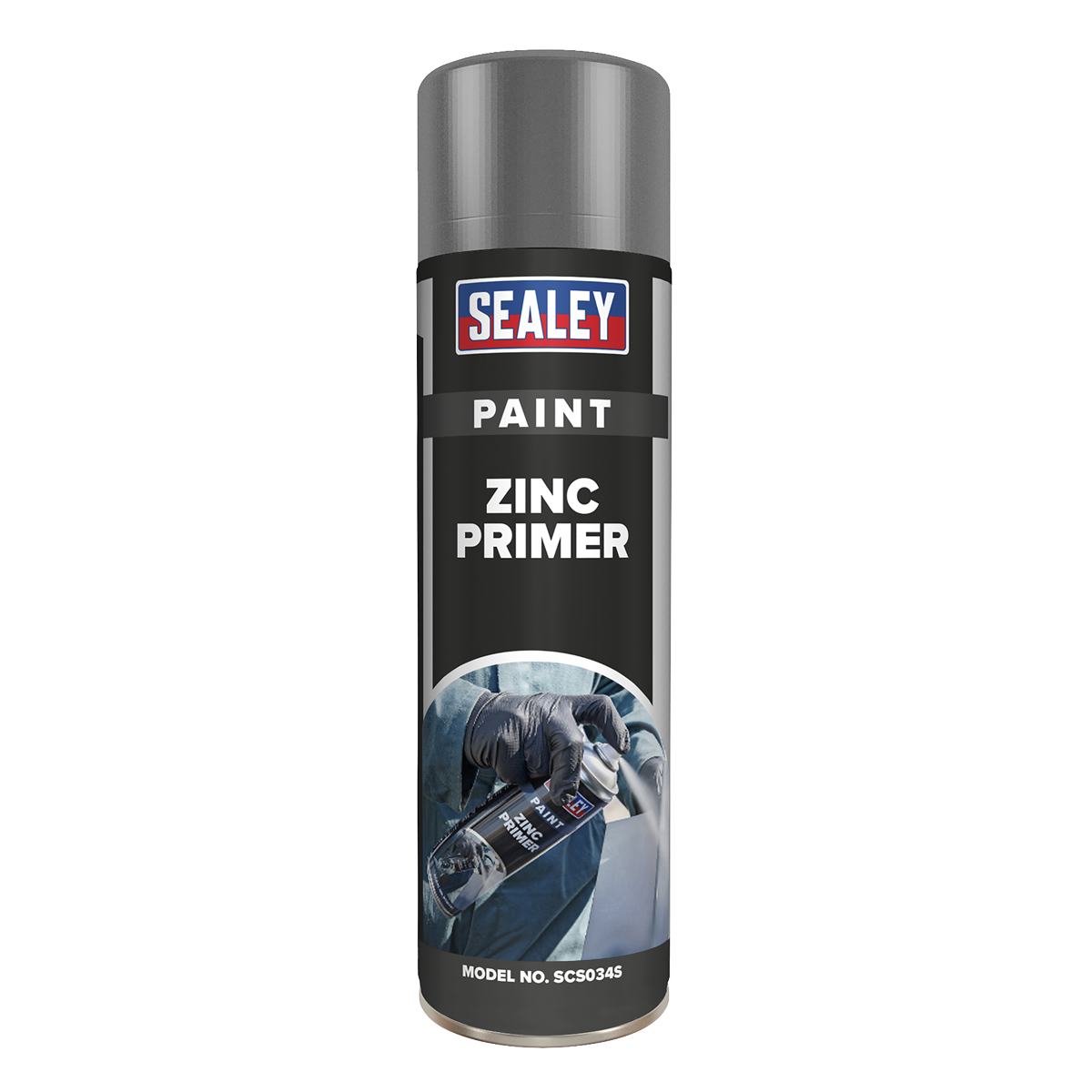 GREY ZINC PRIMER SPRAY PAINT ACRYLIC ANTI RUST SCS034S 500ML