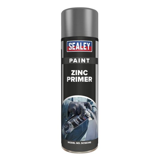 GREY ZINC PRIMER SPRAY PAINT ACRYLIC ANTI RUST SCS034S 500ML