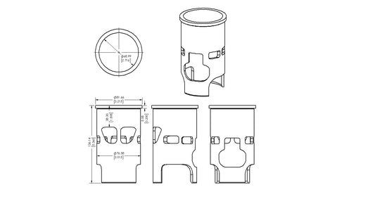 Vintco Cylinder Sleeve 70mm for (1978-1980) Honda CR250