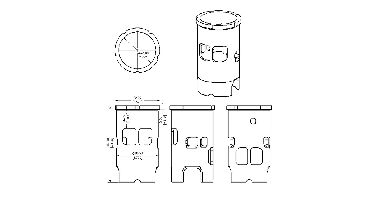 Vintco Cylinder Sleeve 77mm for (1974-1981) Maico 400