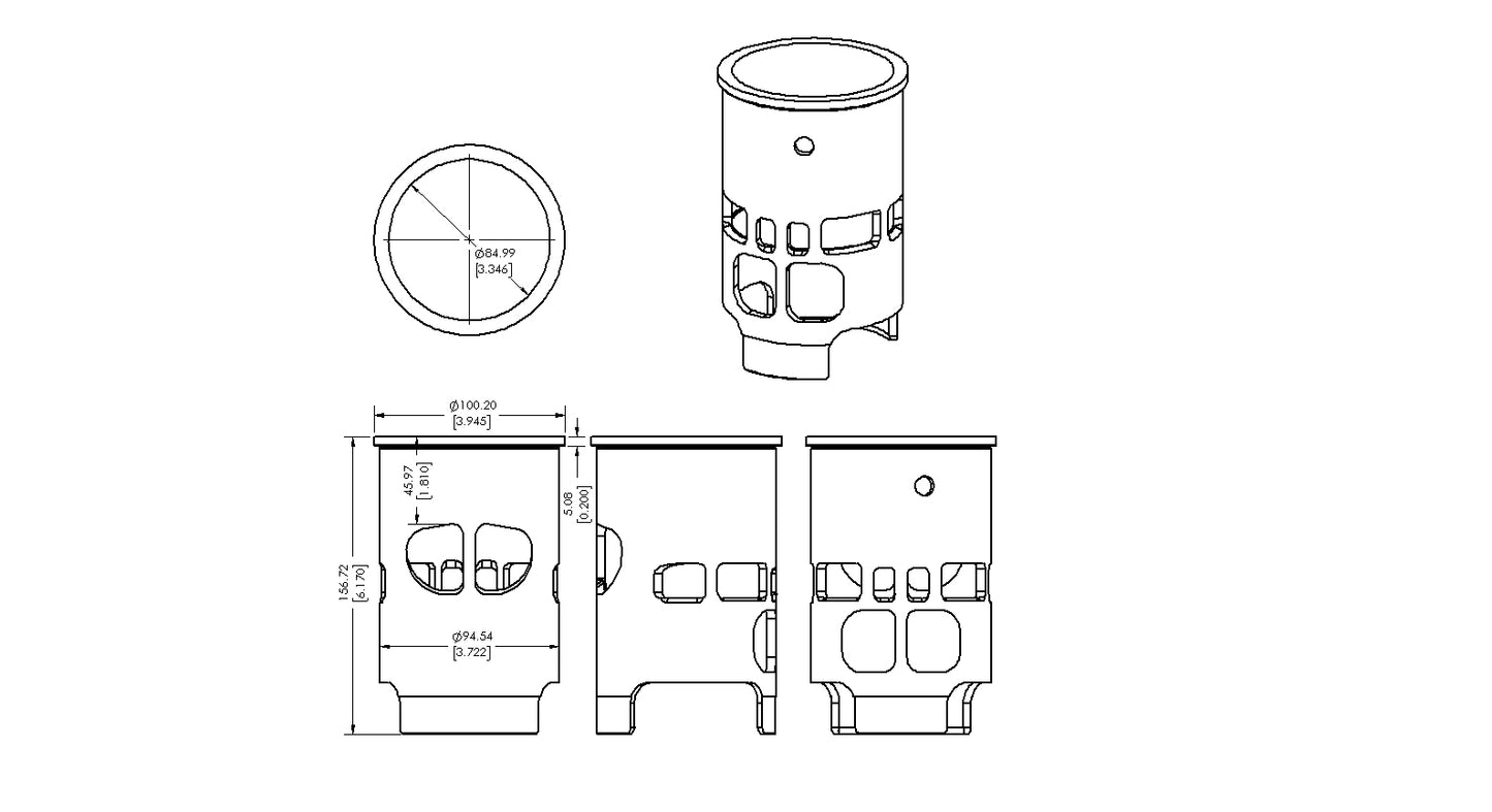 Vintco Cylinder Sleeve 86.5mm for (1983-1984) Maico 490