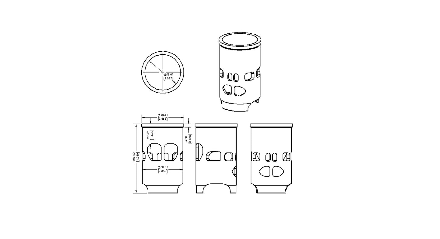 Vintco Cylinder Sleeve 54mm for (1979-1980) Suzuki RM125