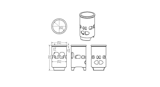 Vintco Cylinder Sleeve 54mm for (1979-1980) Suzuki RM125
