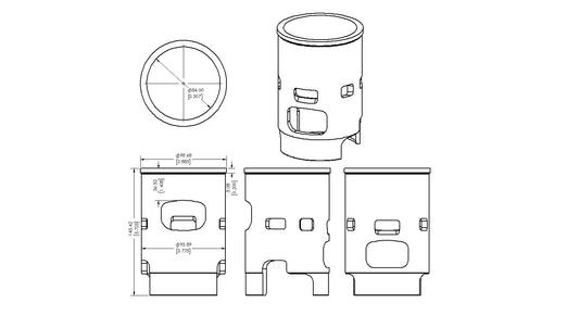 Vintco Cylinder Sleeve 85mm for (1976-1978) Yamaha YZ400
