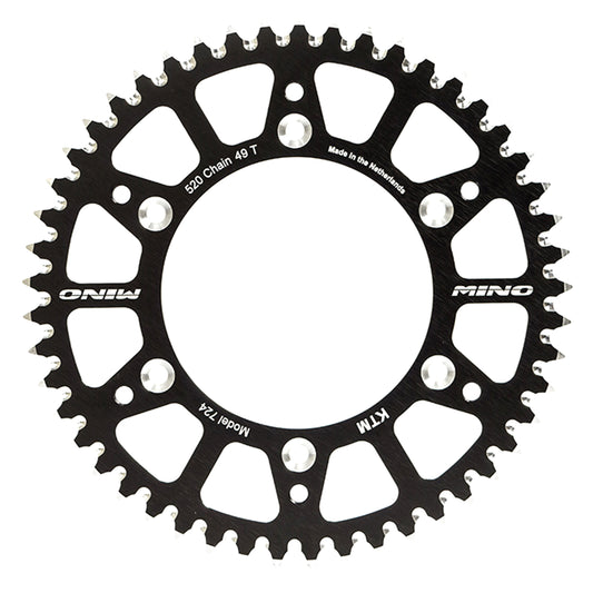 MINO REAR SPROCKET SURRON LIGHT BEE, E RIDE 63 TEETH 25-912-63-2 BLACK, ALLOY