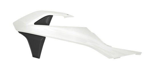 RADIATOR SCOOPS WHITE/BLACK 16-23 SX50 KTM, 21-23 MC50 GASGAS, RTECH R-CVKTMBNNR50