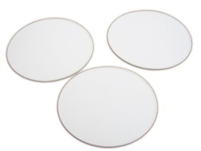 Universal Vintage MX Oval Number Plates Injection Molded High Gloss Set of 3