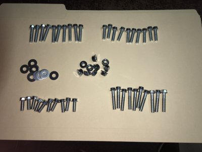 Universal Vintage MX Plastic Mounting Bolts, Washers & Nuts 60 Piece