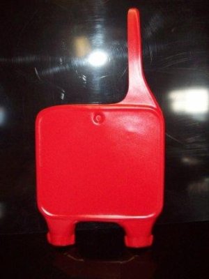 1989-1996 Honda CR 125 250 500 Works Front Number Plate - Flash Red