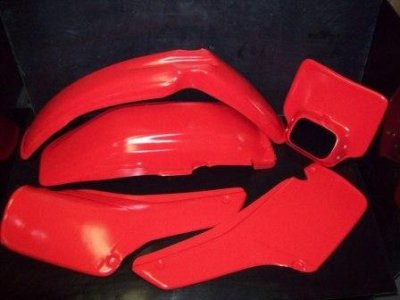 1981/1982 Honda XR 250 500 XR250 XR500 Plastic Kit Red