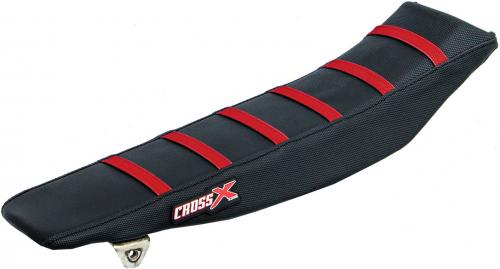 CROSS X SEAT COVER, BLACK/BLACK/RED (STRIPES) M4163BBR