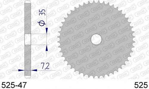 AFAM REAR ALU, BLANK, 525 AF352547