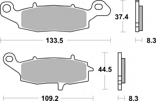 Brembo SR Sintered Brake Pads for Kawasaki / Suzuki – 07KA19SR