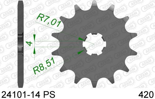 AFAM FRONT 14T PS, 420