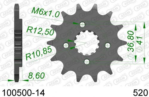 AFAM FRONT 14T, 520 AF110050014