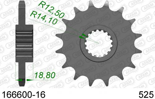 AFAM FRONT 16T, 525 AF116660016