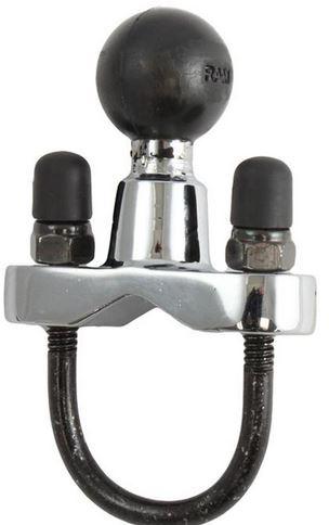 RAM MOUNTS CHROME RAM W/ U-BOLT FOR 3/4" TO 1" DIA.