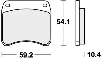 SBS 523DC BRAKE PADS ORGANIC RACING